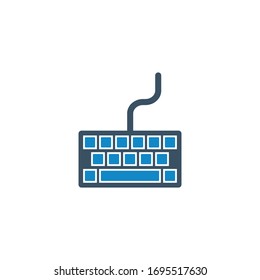 Teclado, icono de teclado (ilustración vectorial)