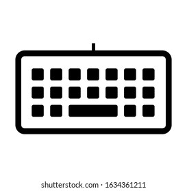 Keyboard, keypad vector icon illustration