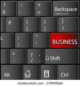 Keyboard with keys business vector