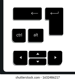 Keyboard keys computer button vector 
