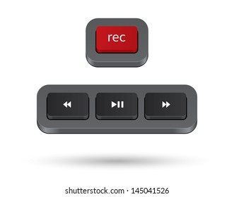 Keyboard Keys on white background. Vector illustration.
