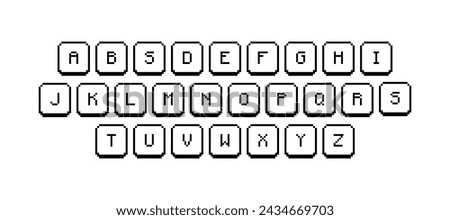 Keyboard layout icon. All letters of the keyboard. Linear style. Vector icon