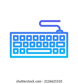 Keyboard Line Gradient Icon Design