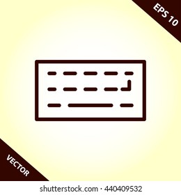 keyboard line icon