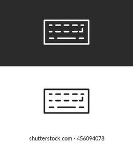 keyboard line icon