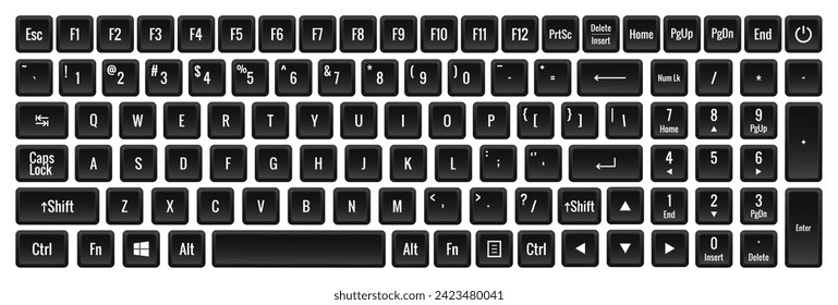 Keyboard line icon. Backlit keys, ergonomic, stylish, responsive, compact, wireless, technology, workspace, typing, computer accessory, sleek. Vector linear icon for business and advertising