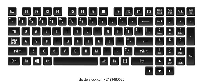 Keyboard line icon. Backlit, responsive keys, efficiency, modern design, technology, typing experience, innovation. Vector linear icon for business and advertising