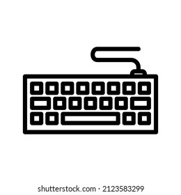 Keyboard Line Icon Black Design
