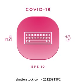 Keyboard line icon. Elements for your design
