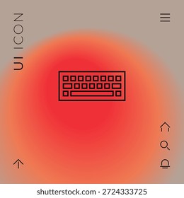 Ícone de linha de teclado. Elementos para seu design