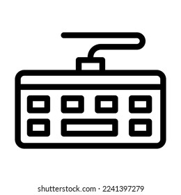 keyboard line icon illustration vector graphic