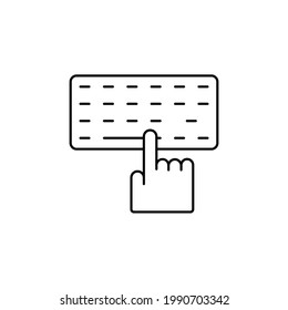 keyboard Line Icon Isolated On White Background