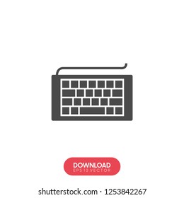 Keyboard Line Icon On White Background