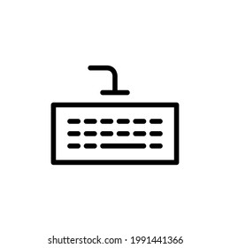 Keyboard Line Icon On White Background. Keyboard of computer - black icon on white background vector illustration for website, mobile application, presentation, infograph