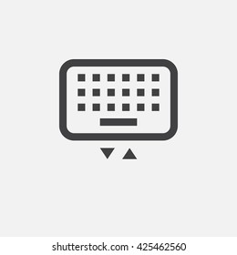 keyboard line icon, outline vector logo illustration, linear pictogram isolated on white