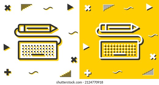 icono de la línea de teclado. Estilo de contorno simple.signo lineal de teclado. Ilustración vectorial aislada en fondo blanco. EPS de trazo editable 10