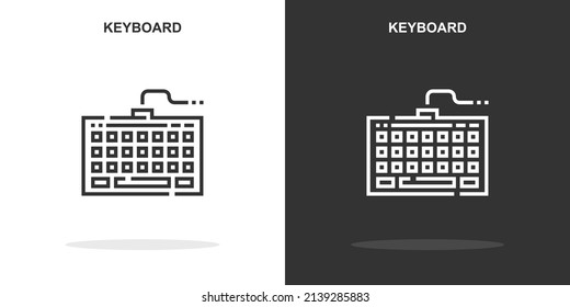 keyboard line icon. Simple outline style.keyboard linear sign. Vector illustration isolated on white background. Editable stroke EPS 10