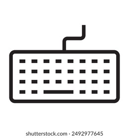 Keyboard line icon. vector illustration.