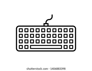 Keyboard line icon vector on white background