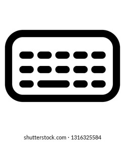 Keyboard line vector icon 