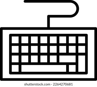 Keyboard Line Vector Icon Design