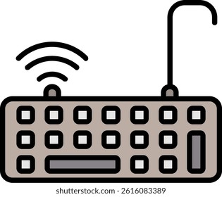 Keyboard Line Vector Icon Design