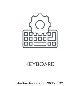 Keyboard linear icon. Keyboard concept stroke symbol design. Thin graphic elements vector illustration, outline pattern on a white background, eps 10.