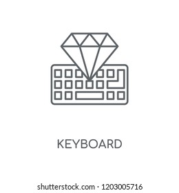 Keyboard linear icon. Keyboard concept stroke symbol design. Thin graphic elements vector illustration, outline pattern on a white background, eps 10.