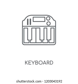 Keyboard linear icon. Keyboard concept stroke symbol design. Thin graphic elements vector illustration, outline pattern on a white background, eps 10.