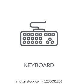 Keyboard linear icon. Modern outline Keyboard logo concept on white background from Electronic Devices collection. Suitable for use on web apps, mobile apps and print media.