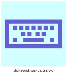 Keyboard Logo Is A Simple Logo, Like A Keyboard In A Simple Blue Color, Suitable For Various Needs Of Your Company Or Business Logo,