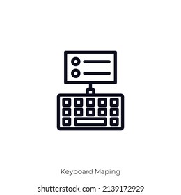 Keyboard Maping icon. Outline style icon design isolated on white background