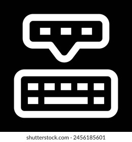 Tastatur mit Umriss des Nachrichtensymbols