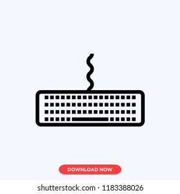 Keyboard modern vector style. Keyboard icon for web and app. Keyboard icon concept.