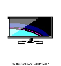 keyboard monitor pc gaming game pixel art retro vector. bit neon internet, technology keyboard monitor pc gaming. old vintage illustration