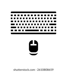 keyboard mouse hybrid work glyph icon vector. keyboard mouse hybrid work sign. isolated symbol illustration