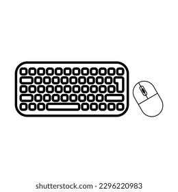 keyboard and mouse icon, keyboard vector, mouse illustration
