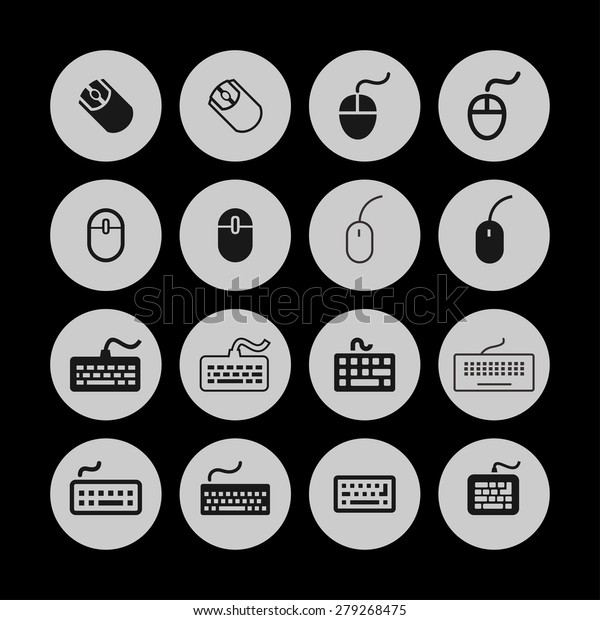 Keyboard Mouse Icons Stock Vector (Royalty Free) 279268475