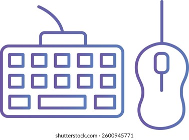 Keyboard   Mouse illustration with isolated background 
