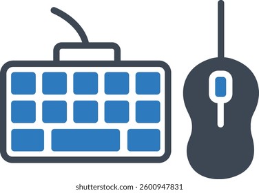 Keyboard  Mouse  illustration with isolated background 