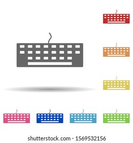 Keyboard in multi color style icon. Simple glyph, flat vector of web icons for ui and ux, website or mobile application