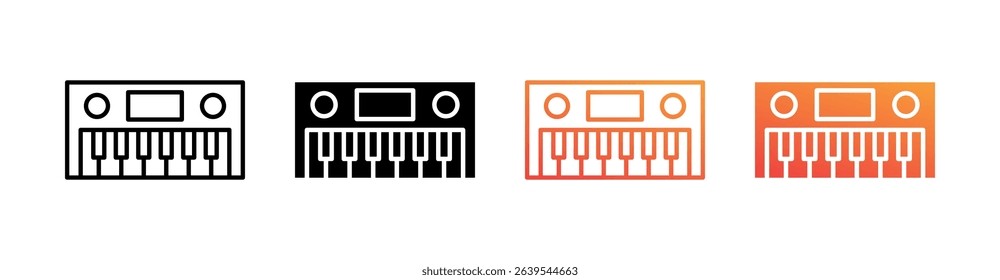 Keyboard Multi Style Icon Set Vector