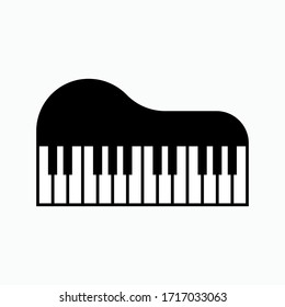 Keyboard Music Icon. Piano Symbol. Applied for Design, Presentation, Website or Apps Elements - Vector.