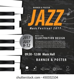 Keyboard, Musical instrument design realistic style and poster music festival layout for commercial vector. Musical instrument and music concept.
