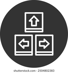 Keyboard navigation Line Multi Circle Vector Icon Design