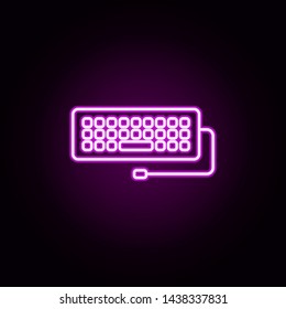 keyboard neon icon. Elements of technology set. Simple icon for websites, web design, mobile app, info graphics