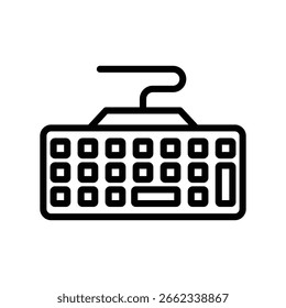 Icono de Vector de contorno de teclado en negrita que se puede modificar o editar fácilmente 