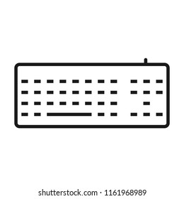 Keyboard outline icon. Clipart image isolated on white background