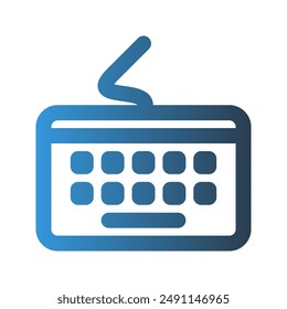 Keyboard outline icon. with gradient colors suitable for interfaces, websites, UI and mobile apps.