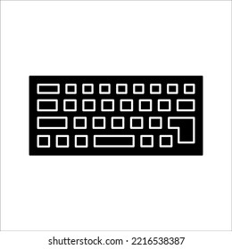 Keyboard Outline Icon On White Background, EPS 10.